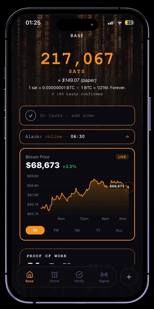 Stack sats screenshot